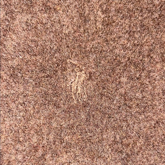 Polo Ralph Lauren Unisex Dark Brown LambsWool Scarf 9” x 60” Preppy Fall Winter - Picture 2 of 8